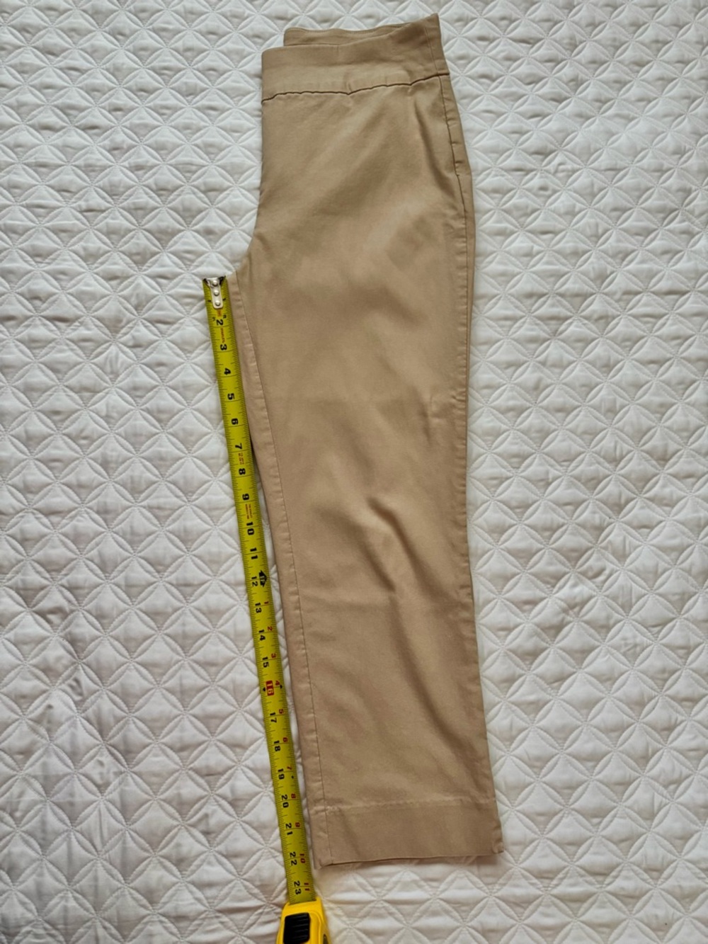 Chico's Tan So Slimming Cropped Pull-on Pants Size Small 4, Chicos Size 0 - Picture 9 of 13